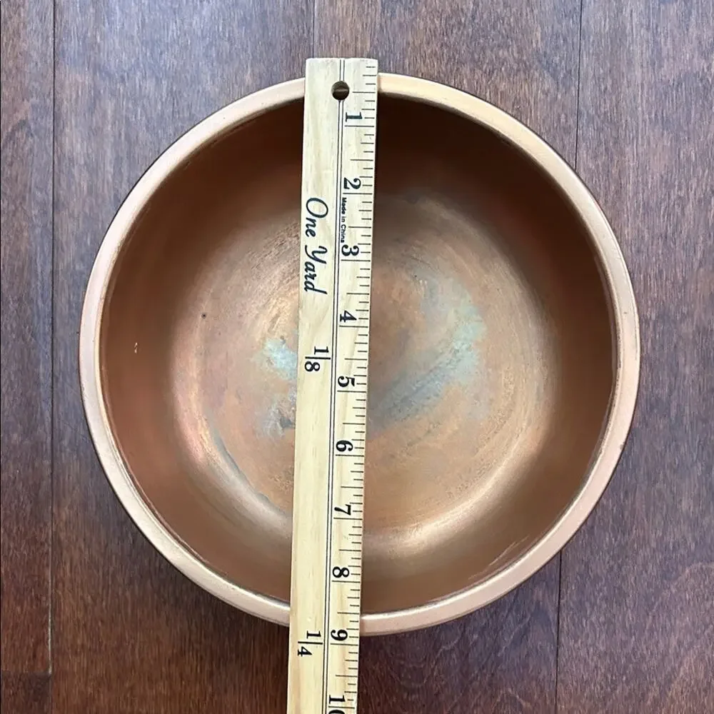 Vintage Copper and Brass Chafing Dish with Black Wooden Handle